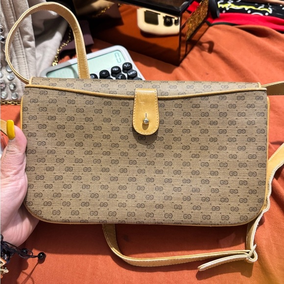 Gucci Patterned Tan and Yellow Women's Bag - Picture 2 of 13